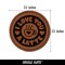 I Love You A Latte Coffee Round Iron-On Engraved Faux Leather Patch Applique - 2.5"
